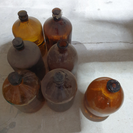 Бутыль, цветное стекло, объём 5 литров. СССР